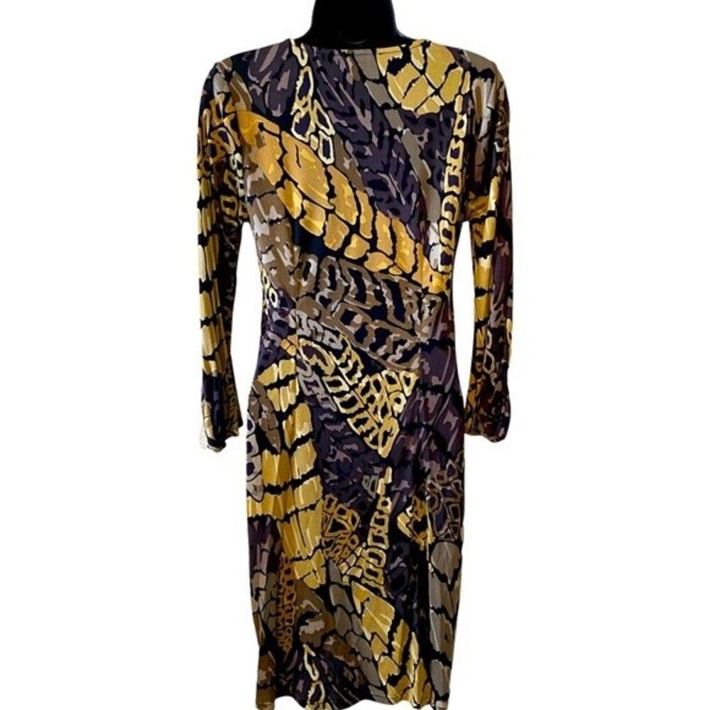 Hale Bob | Hale Bob Silk V-Neck Cocktail Dress Designer Dress retail $298 NWOT S - Picture 4 of 14